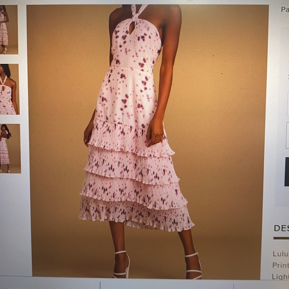 Lulus Dresses & Skirts - Lulus Floral Midi Halter Dress